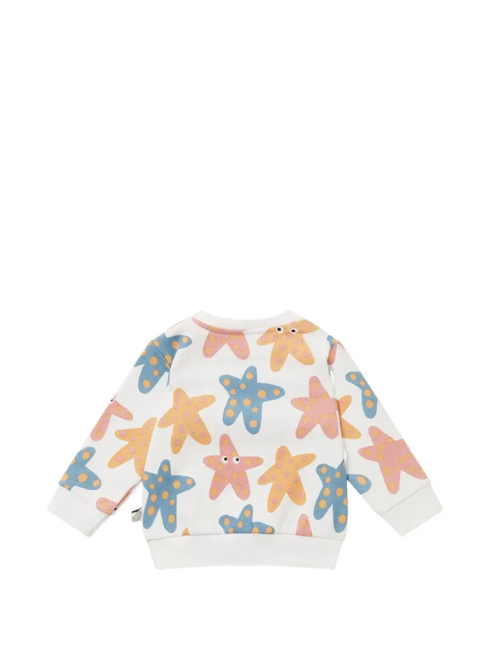 Свитшот с принтом морских звезд Stella McCartney Kids, белый — фото 2