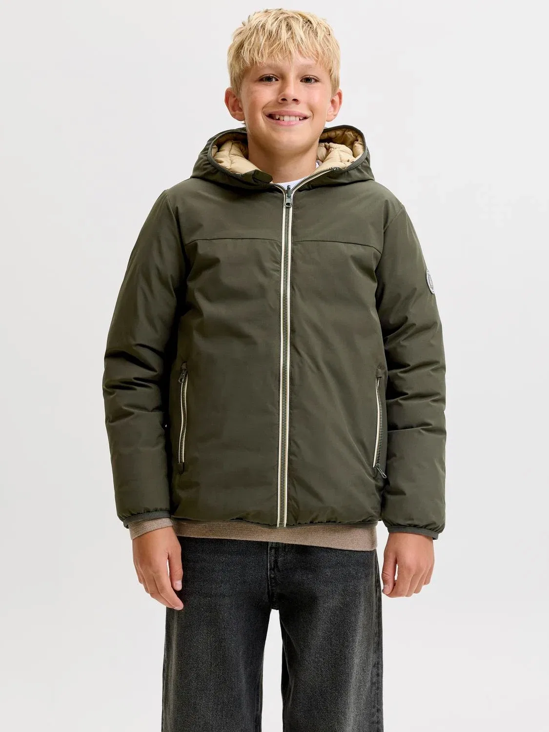 Зимняя куртка-пуховик Jjebrooklyn Jack & Jones Junior, розовый — фото 4