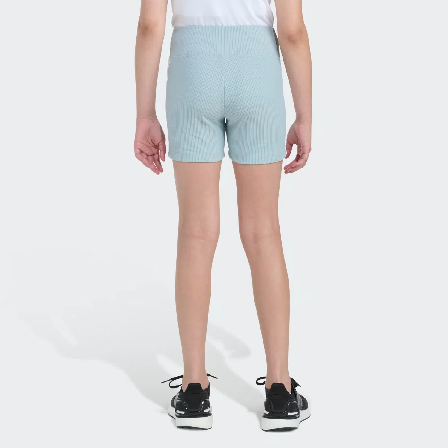 Детские шорты с необработанным краем Rib Bike Shorts Adidas Sportswear, шалфейный — фото 3