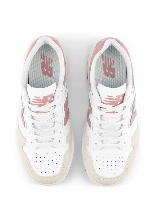 Кроссовки кожаные и текстильные B480 lace New Balance, nb 103 white rosewood, белый/розовый — фото 3