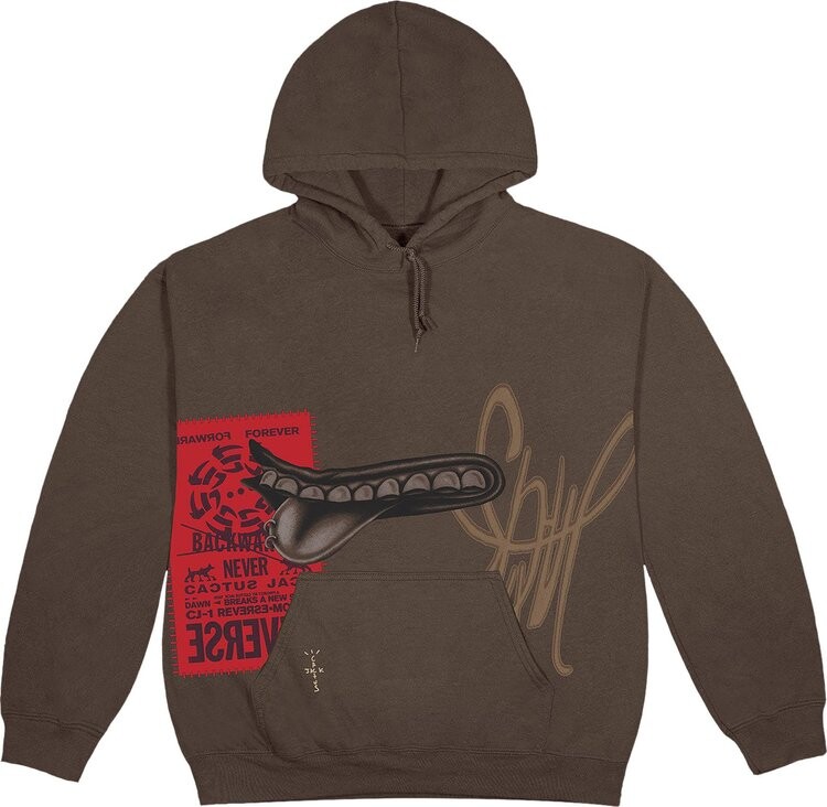 

Худи Cactus Jack by Travis Scott Grin Hoodie 'Brown', коричневый