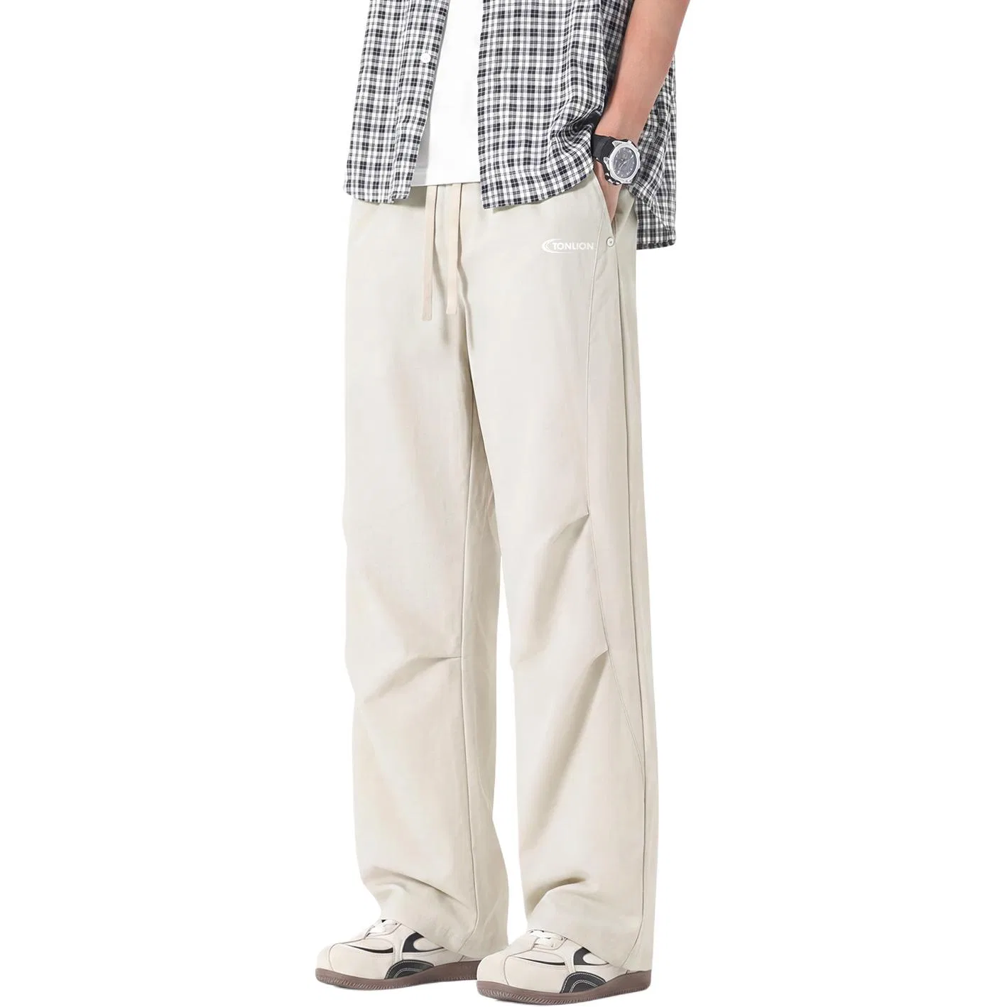 Детские штаны свободного кроя с защитой UPF50+ Tonlion, Черный — фото 4