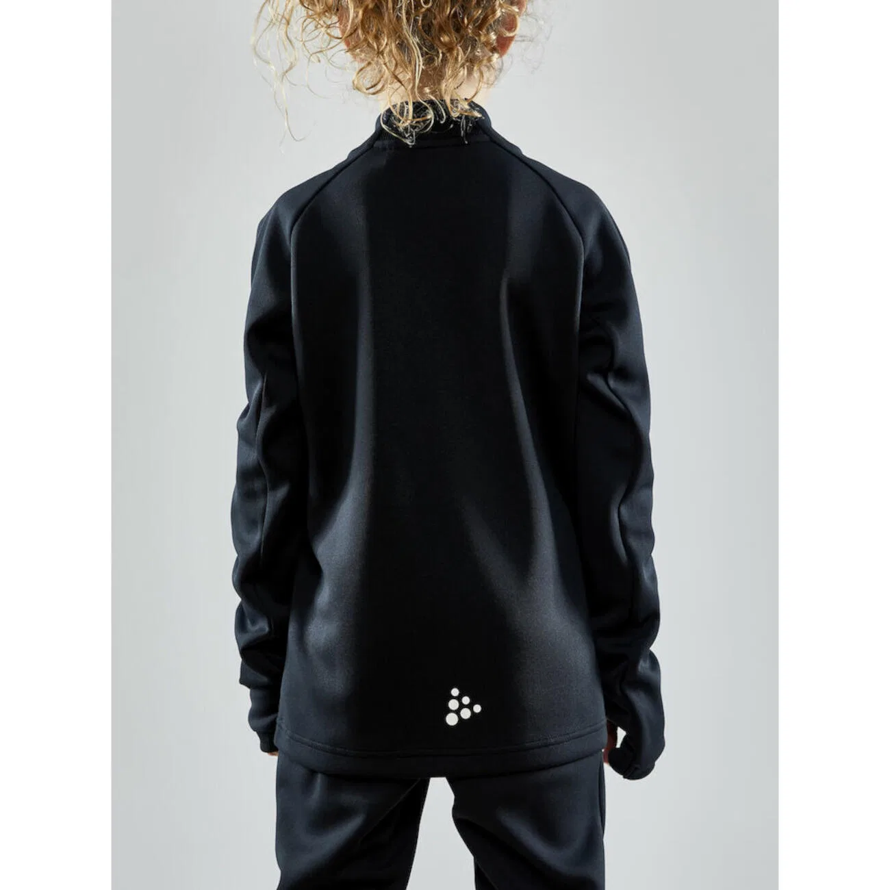 Детская тренировочная футболка с длинным рукавом и полузастежкой Evolve Halfzip Craft, цвет Schwarz — фото 4