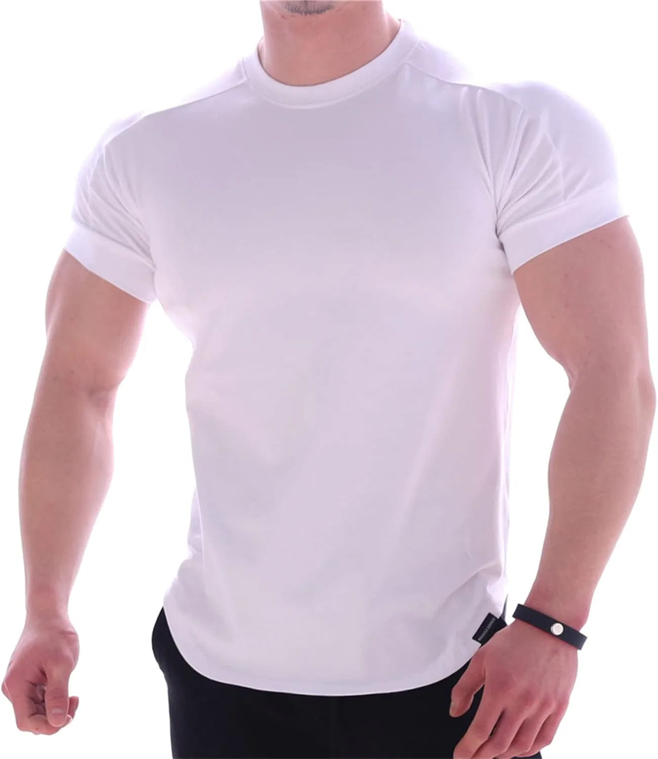 Мужская компрессионная футболка тактическая Military Stretch, White — фото 4