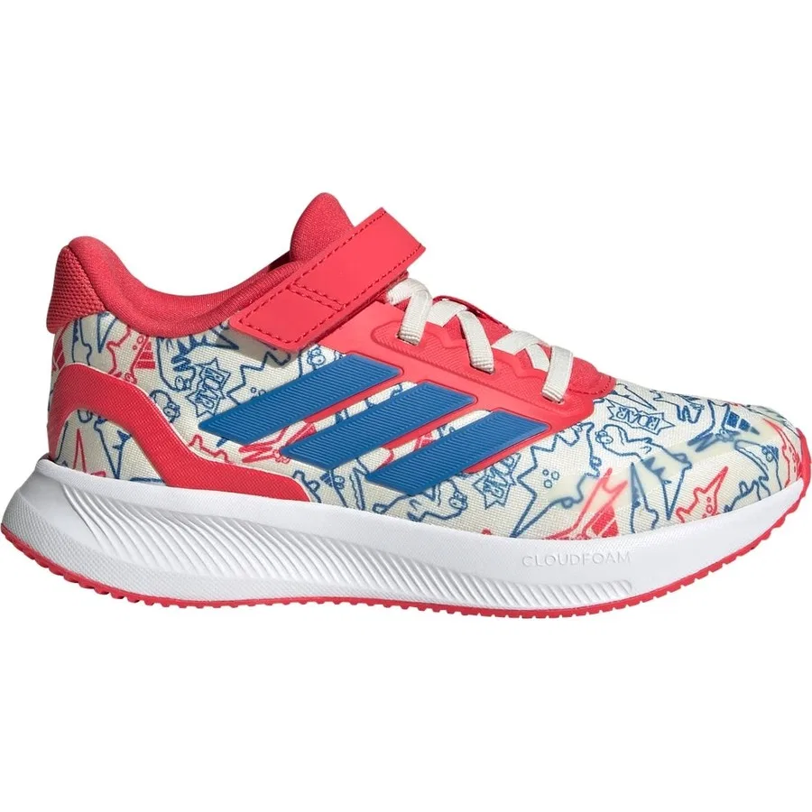 Кроссовки детские с принтом Runfalcon 5 Dino adidas, Белый