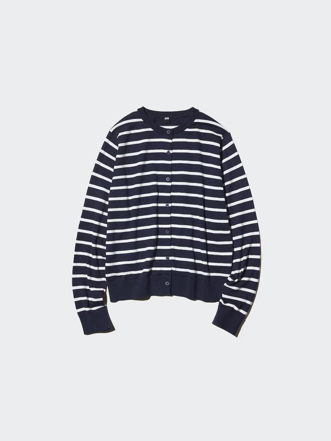 Кардиган Uniqlo, с защитой от УФ-излучения, в полоску/красный — фото 3