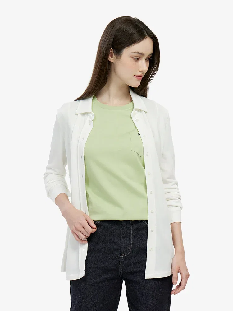 Рубашка-поло LACOSTE PF0952, с блеском, White