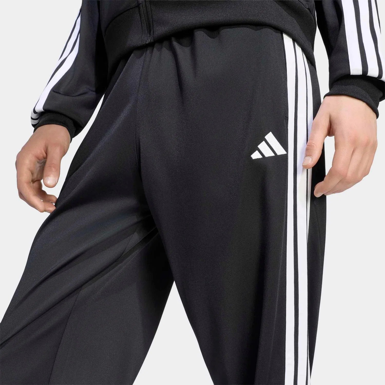 Мужской утепленный спортивный костюм Adidas, Черный — фото 4
