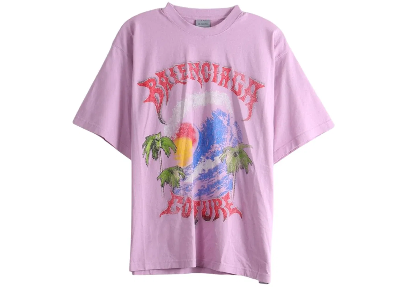 Женская футболка свободного кроя с принтом Balenciaga, Old Pink