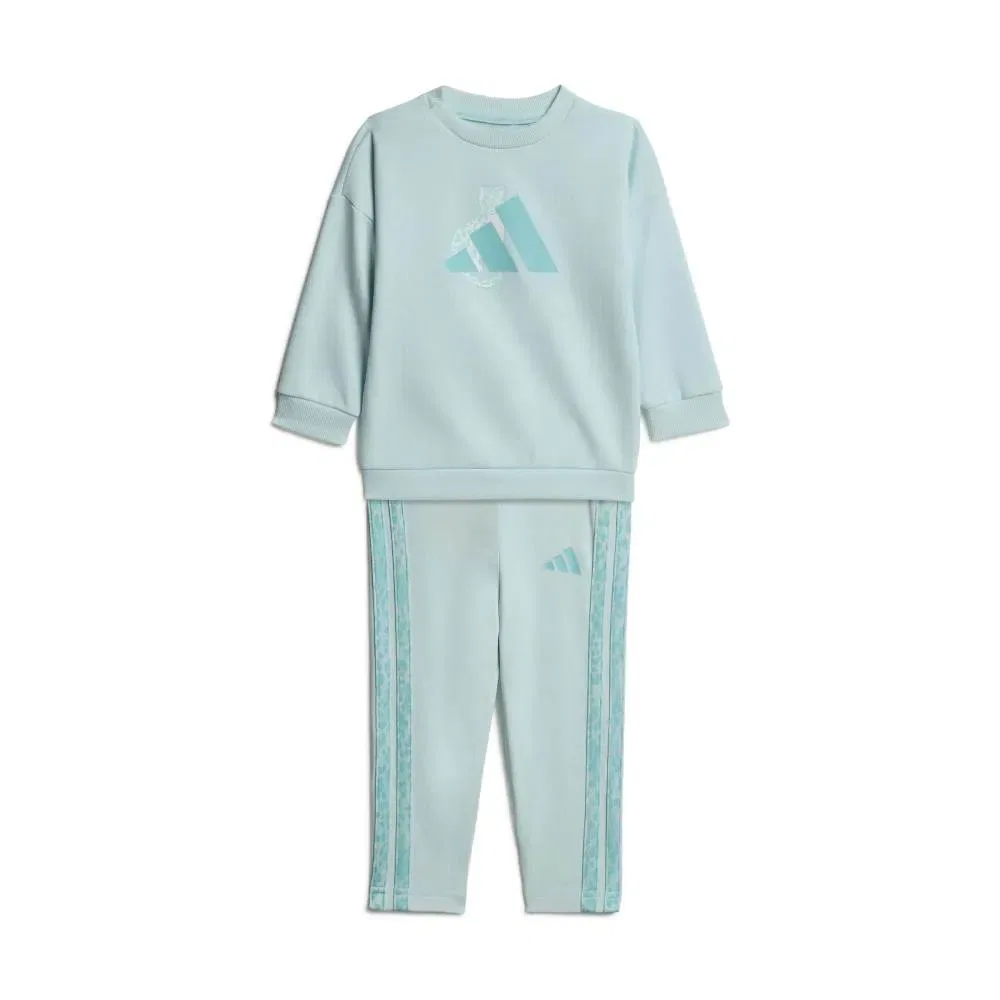 Детский комплект для девочек с принтом Animal 3 Stripes Adidas, Blue