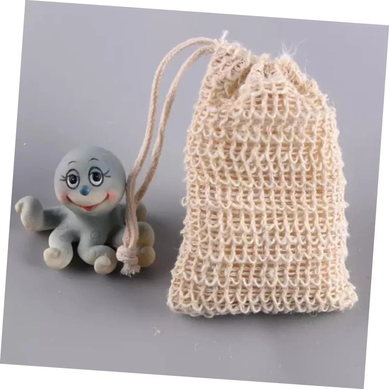 Сумка для мыла Mesh Soap Bag Healeved, 5 шт, Cotton Linen, 14x12x0.5 см — фото 4