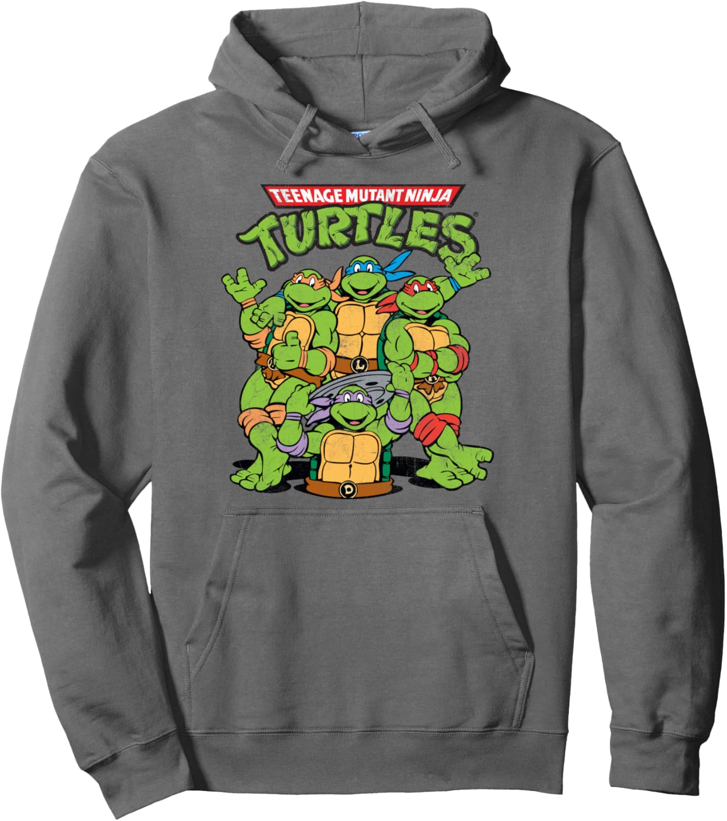 

Худи Teenage Mutant Ninja Turtles Classic Retro Logo, серый