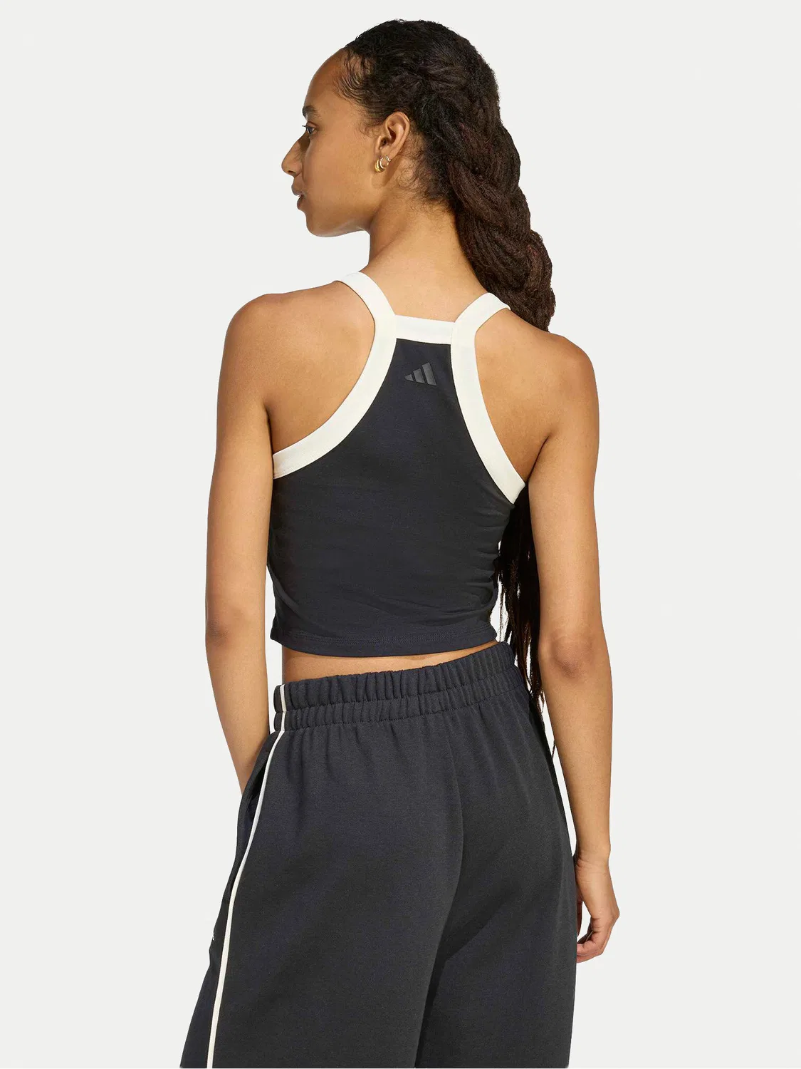Женский топ облегающего кроя Seasonal Essentials Colorpop Adidas, черный — фото 3
