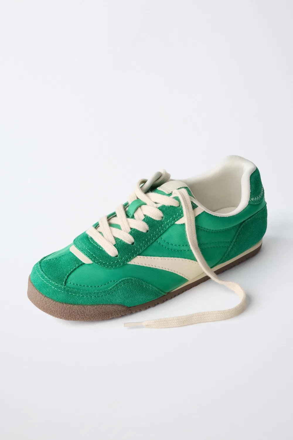 Кроссовки с тонкой подошвой ZARA, Green — фото 4