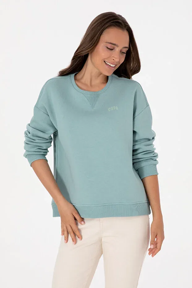 Женские свитшот с круглым вырезом с длинным рукавом U.S. Polo Assn., Mint