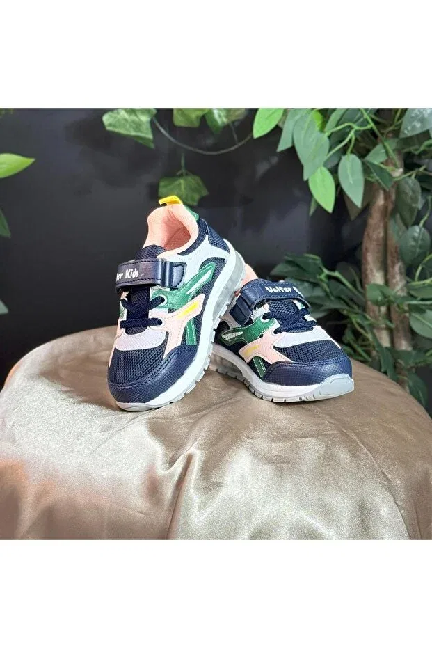 Детские спортивные туфли для девочек с застежкой-липучкой Mey, Navy Blue — фото 2