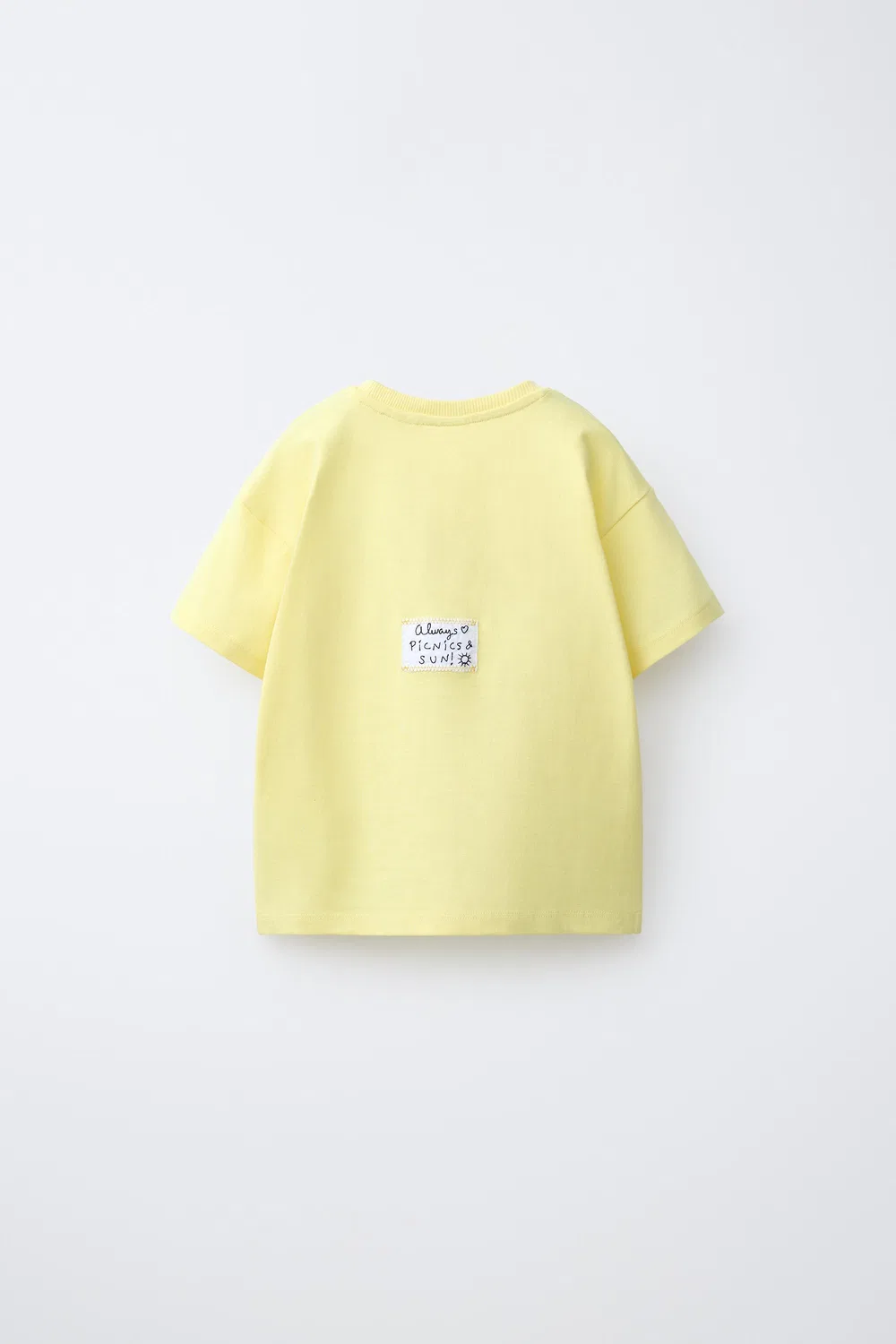 Футболка с фруктовым принтом и вышивкой ZARA, Yellow — фото 2