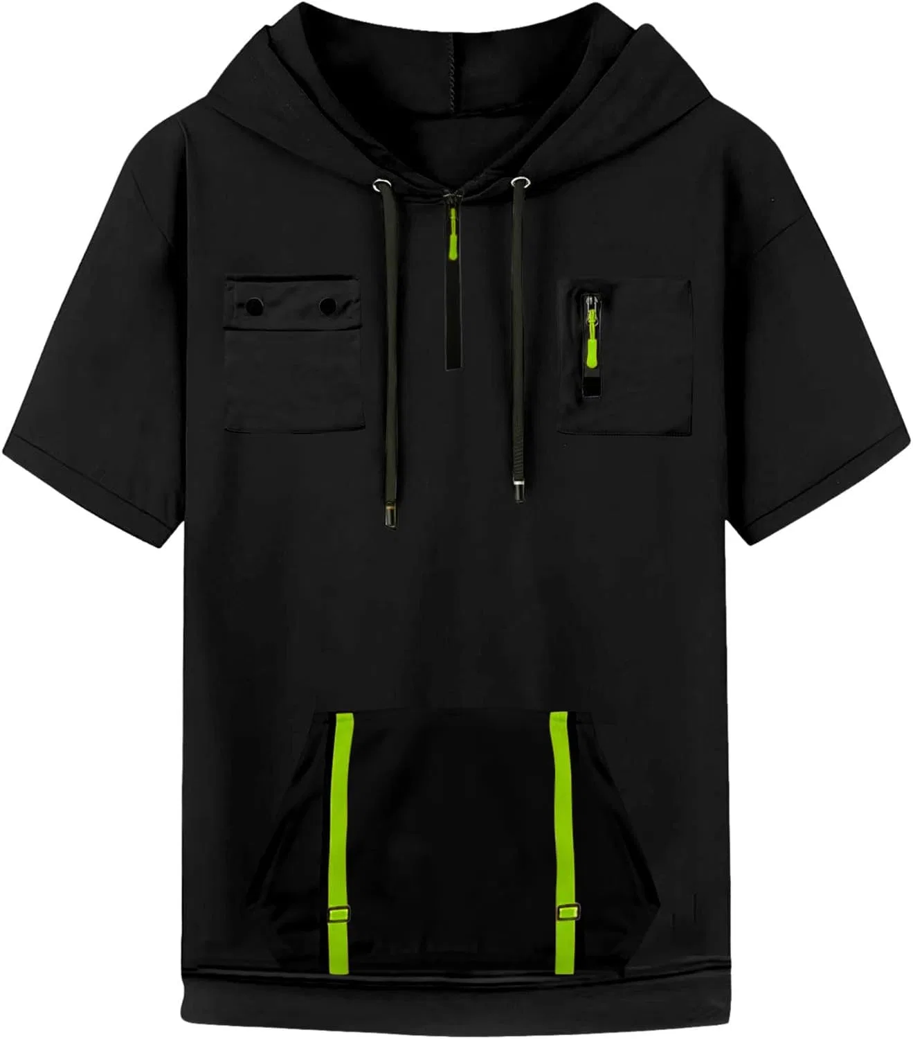 Мужская легкая худи с капюшоном на молнии, Black — фото 3