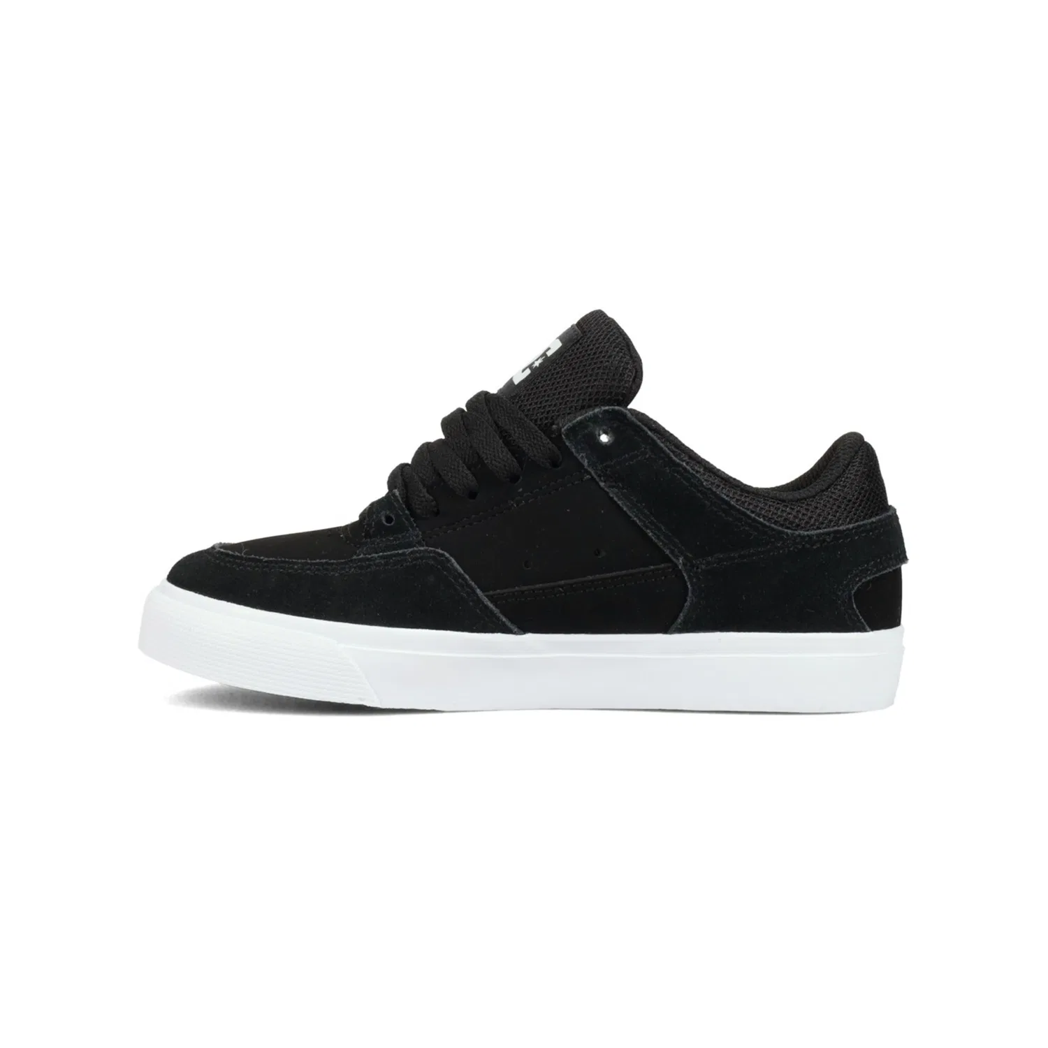 Детские кожаные кроссовки с логотипом DC Shoes, Black/White — фото 3