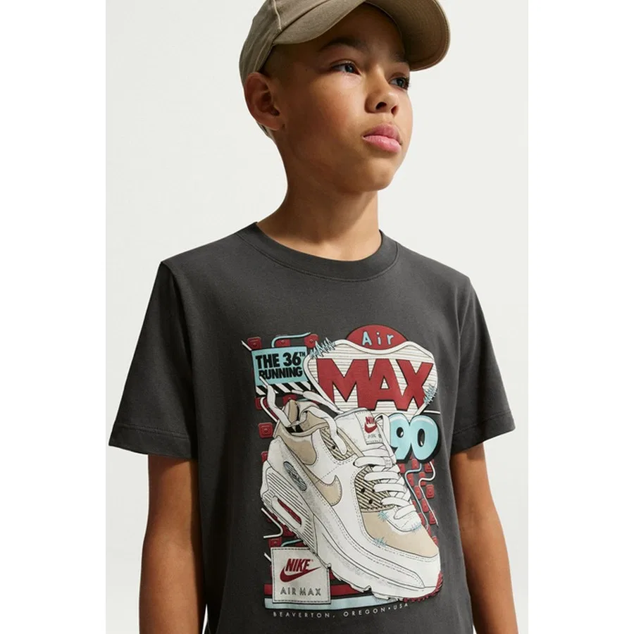 Детская футболка с коротким рукавом Sportswear Air Max 90 Nike, Антрацитовый