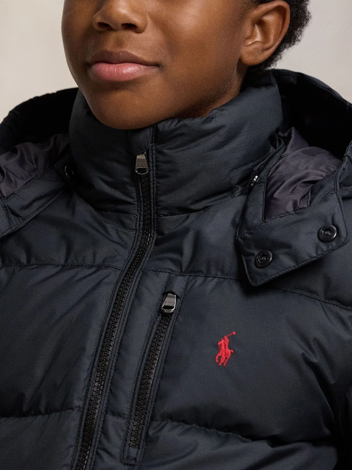Пуховик стеганый Polo Ralph Lauren, черный — фото 3