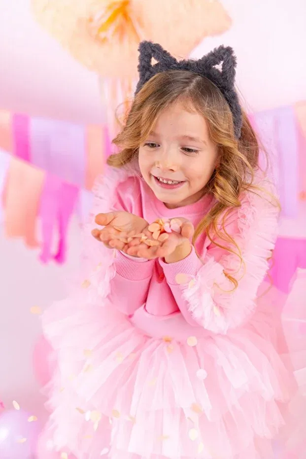 Детское худи для девочек с принтом Crop Poppy Girl Mini Celebrities, Pink