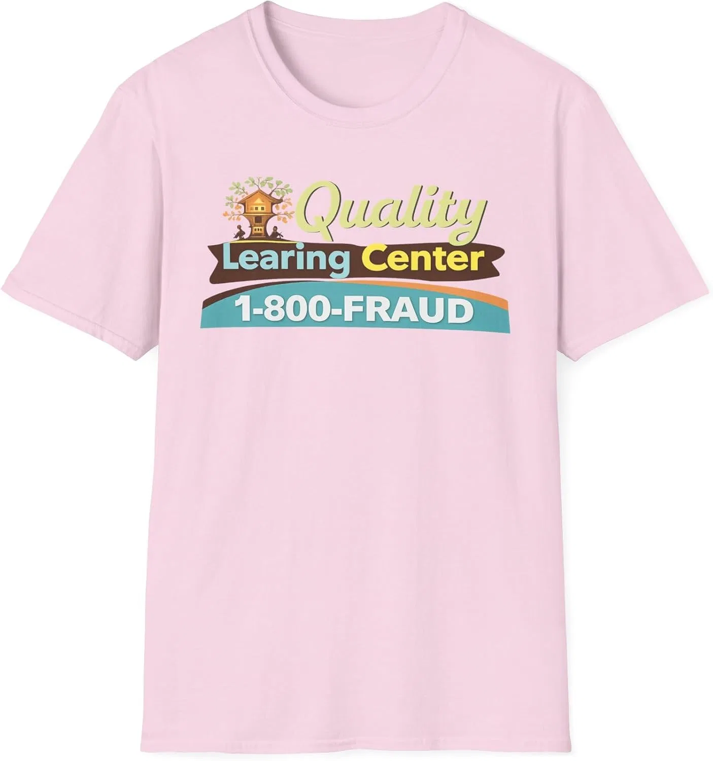 Женская футболка с принтом Quality Learning Center, светло-розовый
