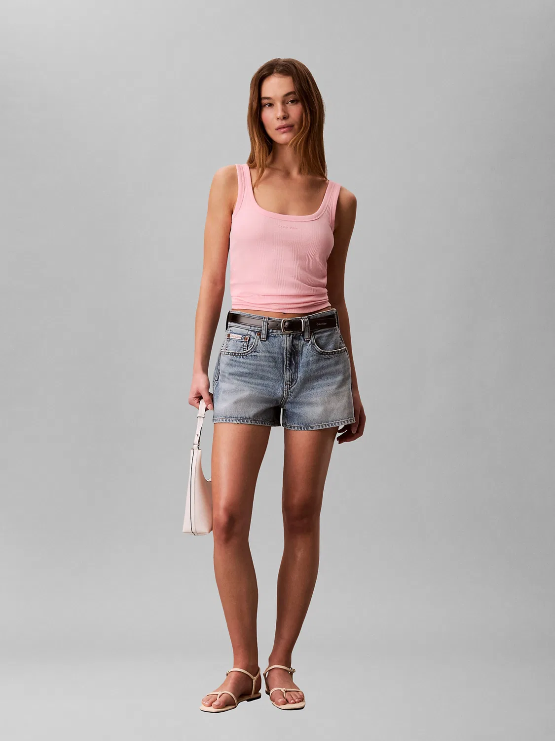 Топ-майка Calvin Klein, розовый — фото 3