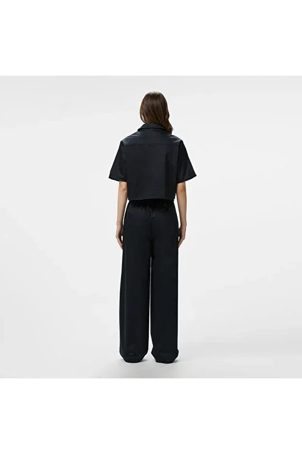 Женские широкие брюки свободного кроя Lacoste, Black — фото 3
