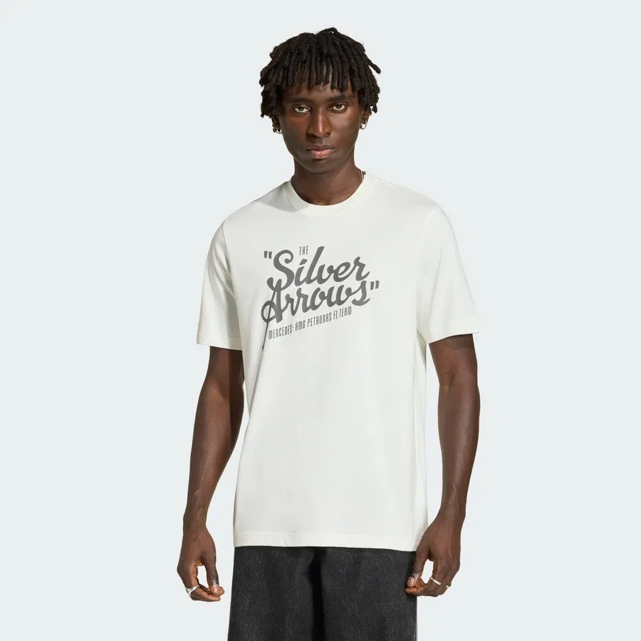 Футболка с принтом Mercedes-AMG Petronas Formula 1 Team Silver Arrows 03 adidas, Белый