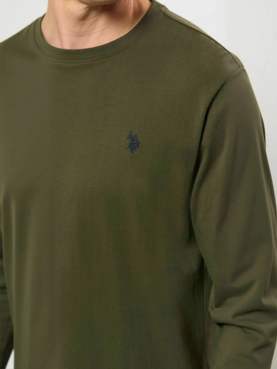 Рубашка на пуговицах стандартного кроя 'UMBrolin' зеленого цвета U.S. POLO ASSN. — фото 4