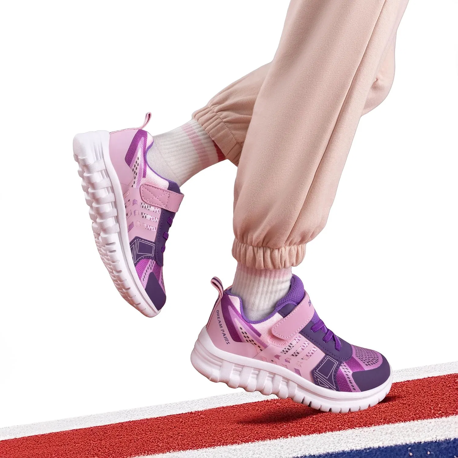 Детские кроссовки для девочек DREAM PAIRS, Pink/Purple — фото 2