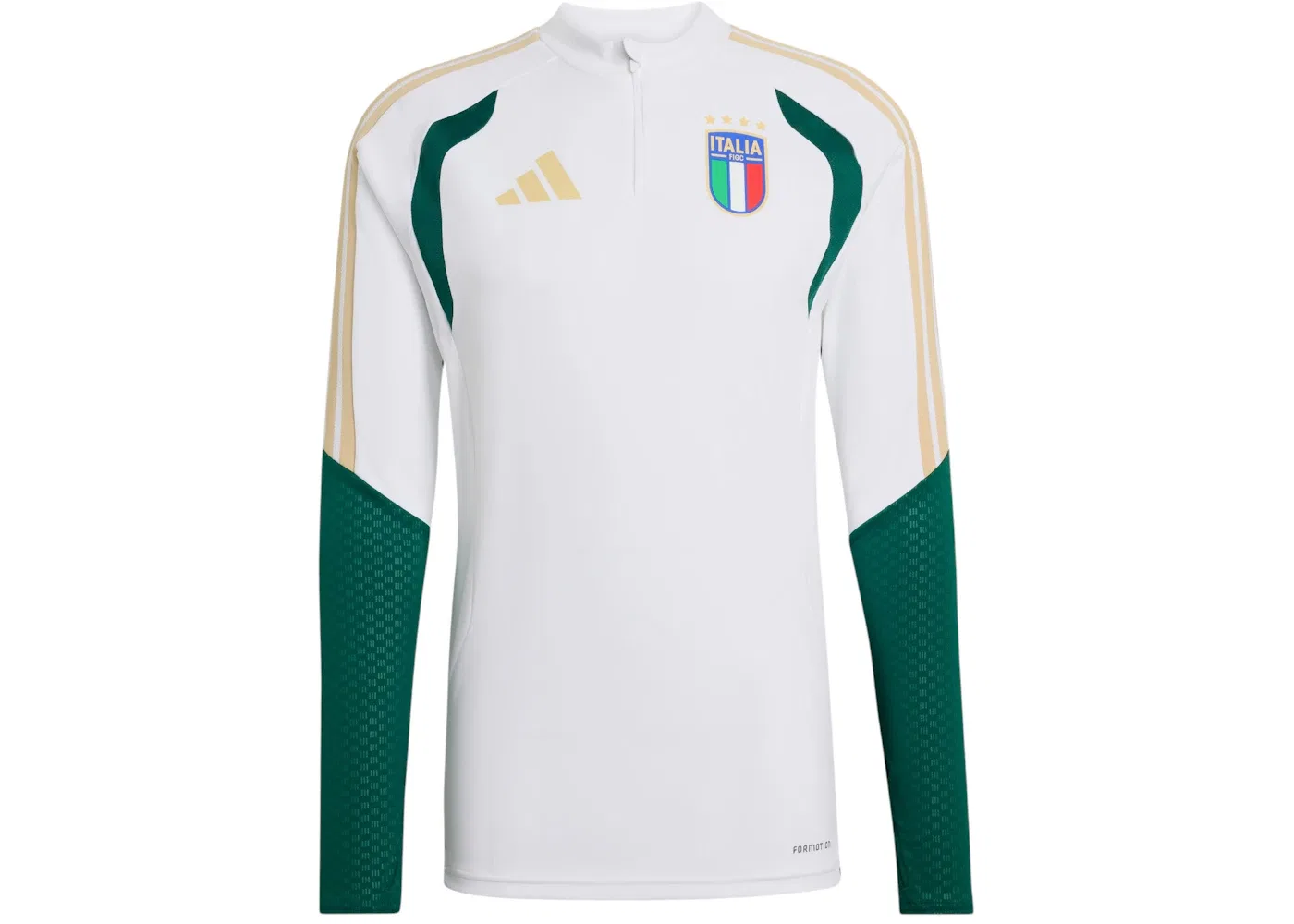 Мужская футболка с принтом Adidas Italy 2026 Tiro Top, White