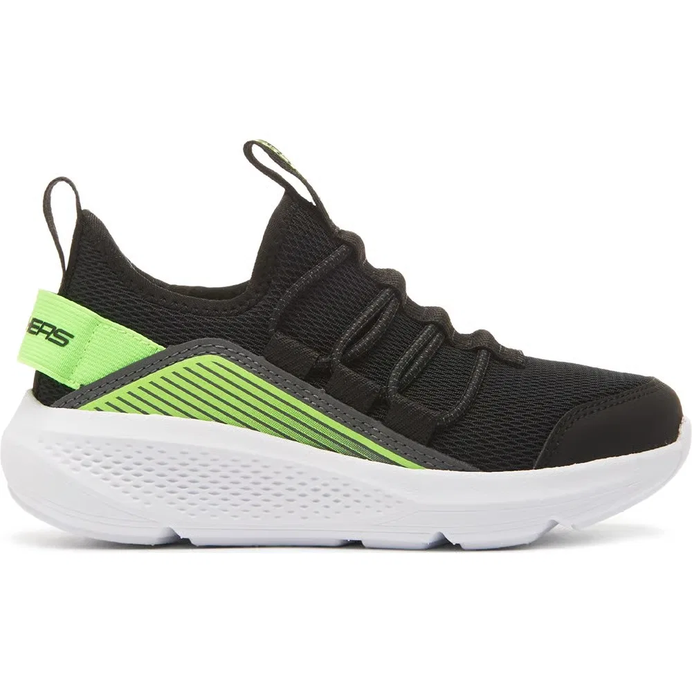 Детские слипоны Go Run Elevate Skechers, Black/Lime — фото 2