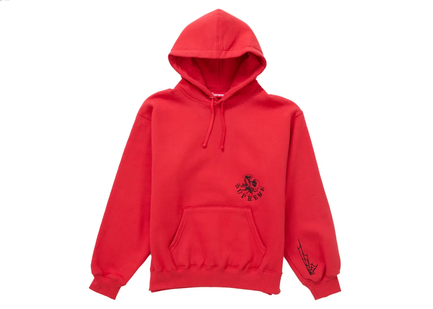 Мужской худи с вышивкой Supreme Wild Embroidered Hooded Sweatshirt, Burnt Red — фото 2