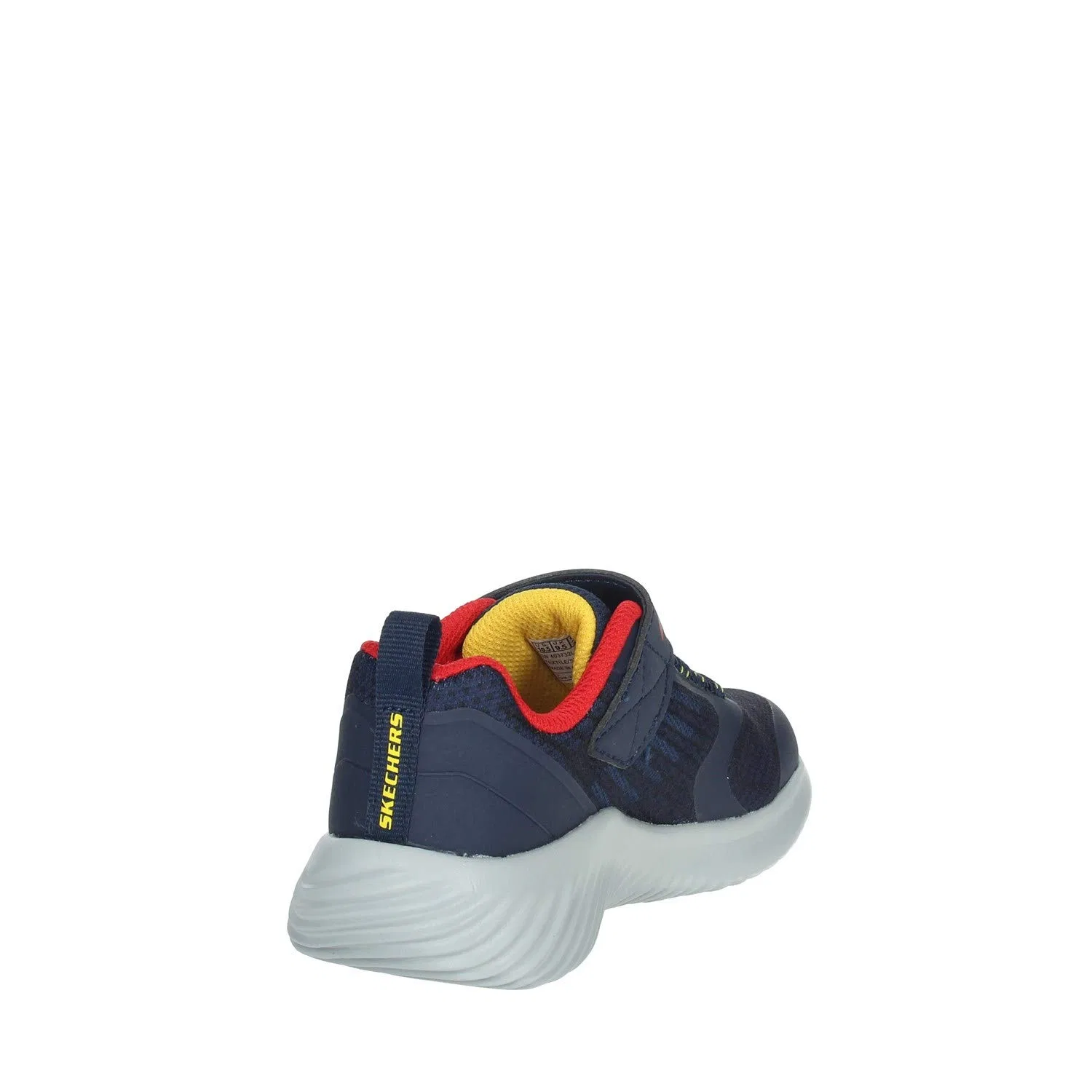Детские кроссовки для мальчиков с липучкой Bounder Gorven Skechers, Navy Textile Red Gold Trim — фото 3