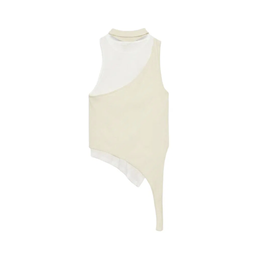 Женская футболка с круглым вырезом, Nude/Beige, ZARA