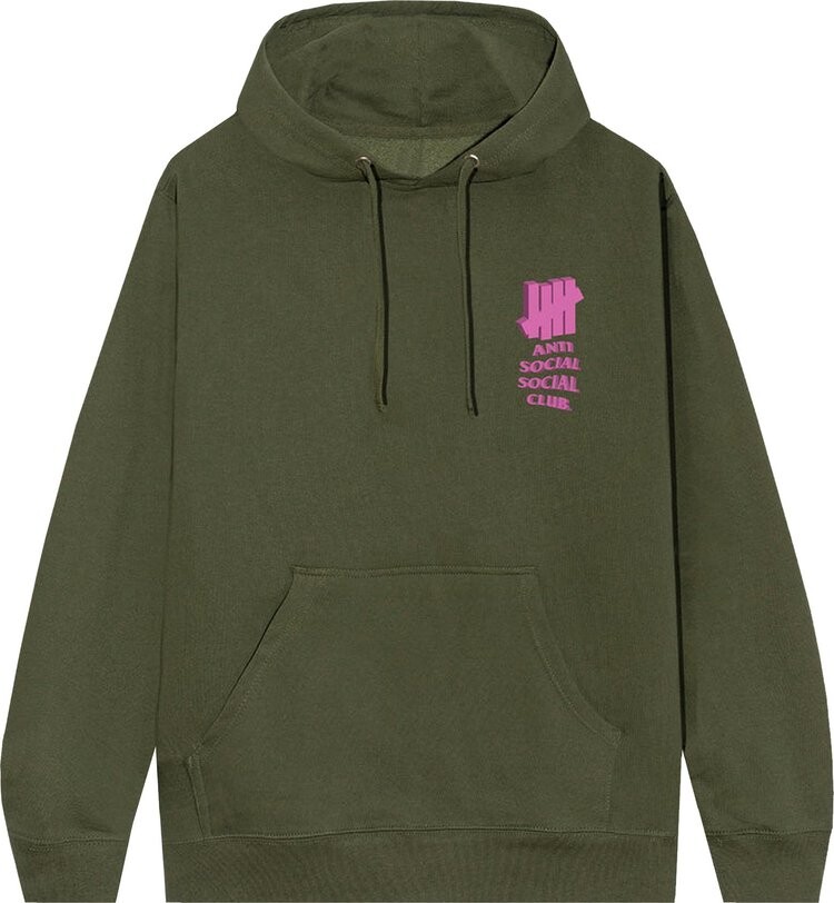 

Худи Anti Social Social Club 1st And La Brea Hoodie 'Army Heather', зеленый