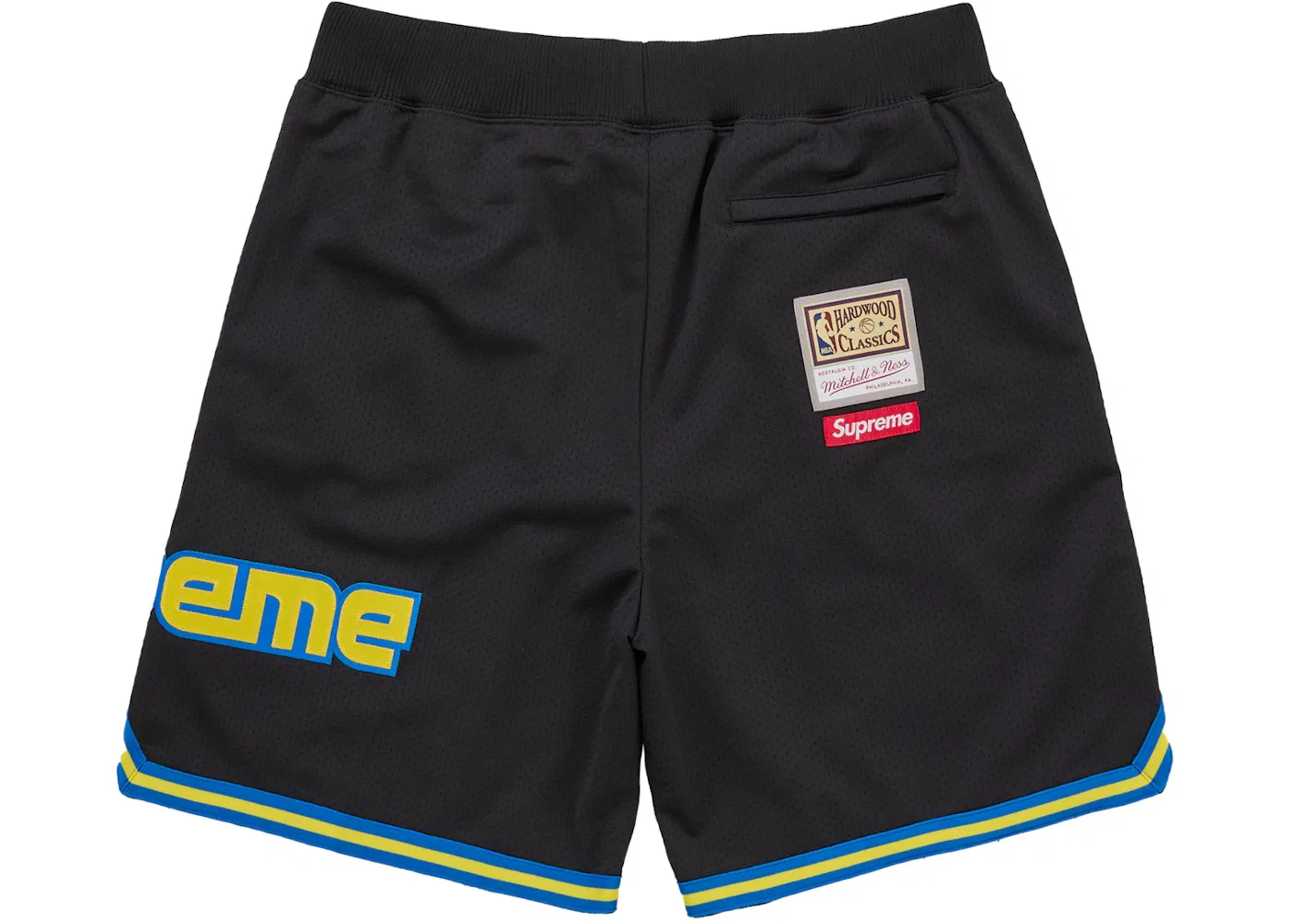 Мужские шорты с логотипом Supreme Mitchell & Ness Teams Basketball Short, Black — фото 3