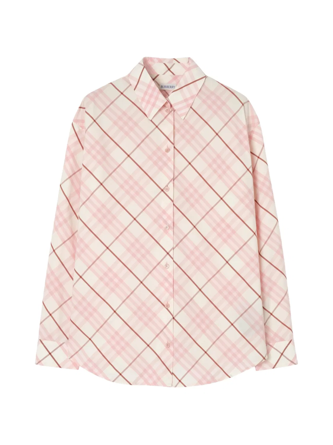 Хлопковая рубашка Check розовая Burberry, розовый