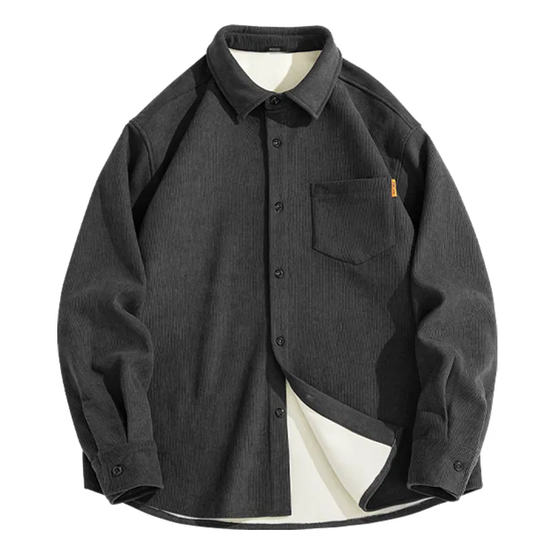 Детская рубашка с отложным воротником MINISO, Dark Gray