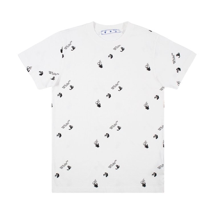 

Футболка Off-White Allover Slim Tee 'White/Black', белый