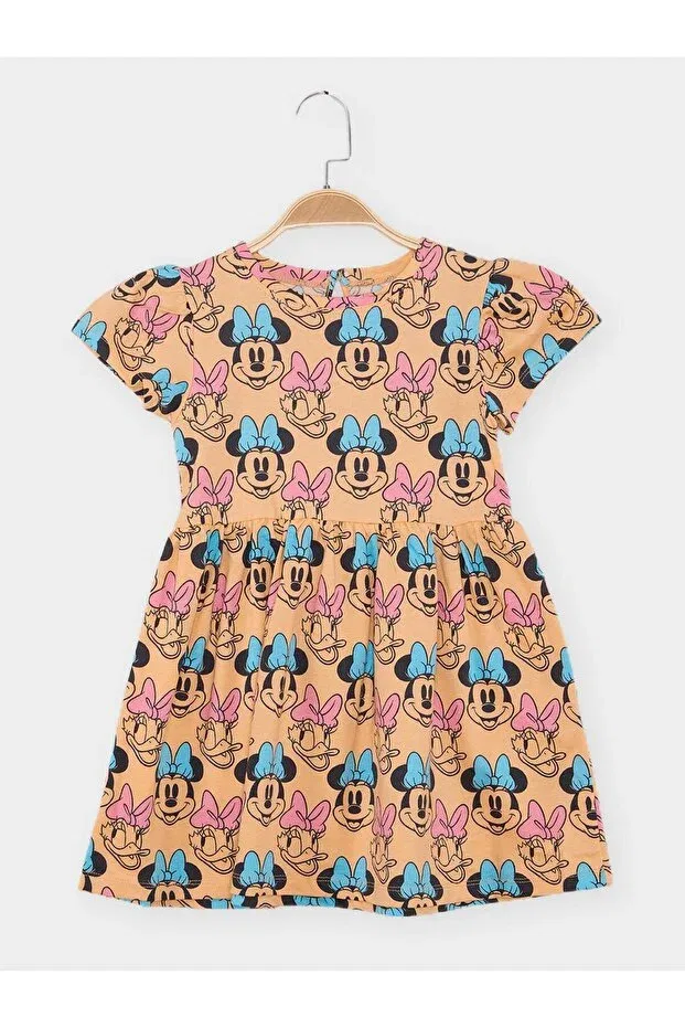 Детское платье для девочек с принтом Minnie Mouse, Salmon