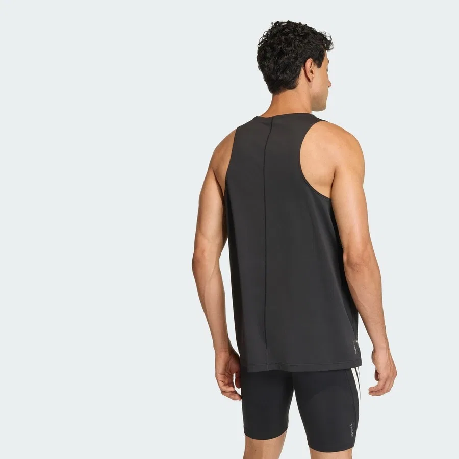 Мужская майка-безрукавка с принтом Performance JZ6544 ADI365 Climacool Running Tank Top adidas, Черный — фото 2