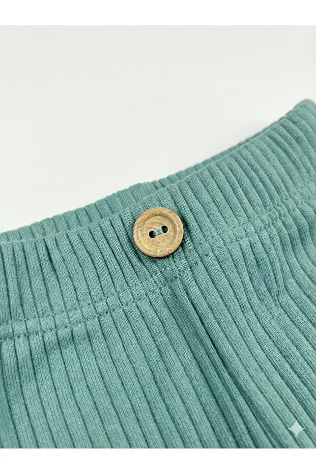Детские леггинсы для девочек хлопковые Tinytrends, Mint — фото 2
