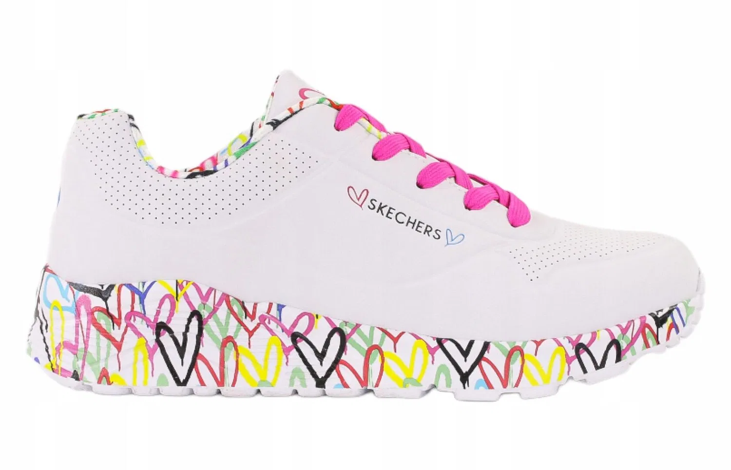 Детские кроссовки на шнуровке UNO LITE Skechers, Bunt Weiss