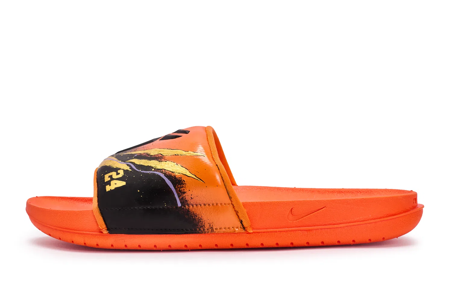 Детские тапочки-слайды с принтом Kobe Offcourt Slide Nike, Mamba Red Flame-Orange Black