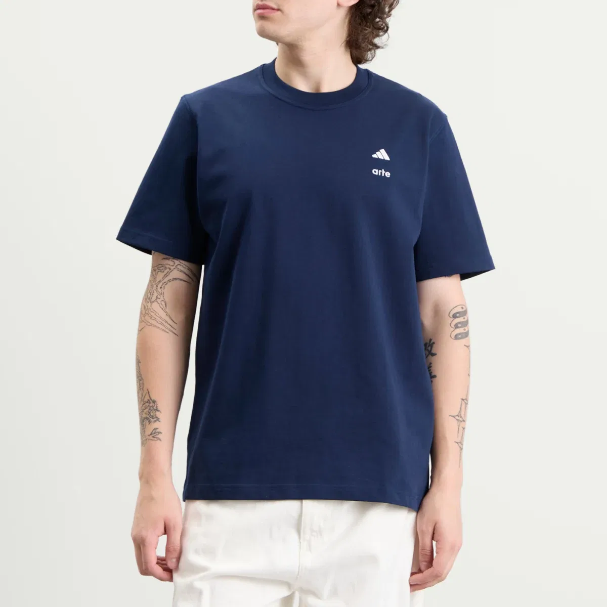 Футболка с длинным рукавом X arte Adidas, Collegiate Navy & Off White — фото 2