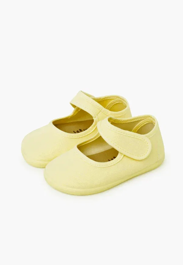 Ботинки на липучке Merceditas barefoot lona cierre ancho Pisamonas, желтый лимонный — фото 2