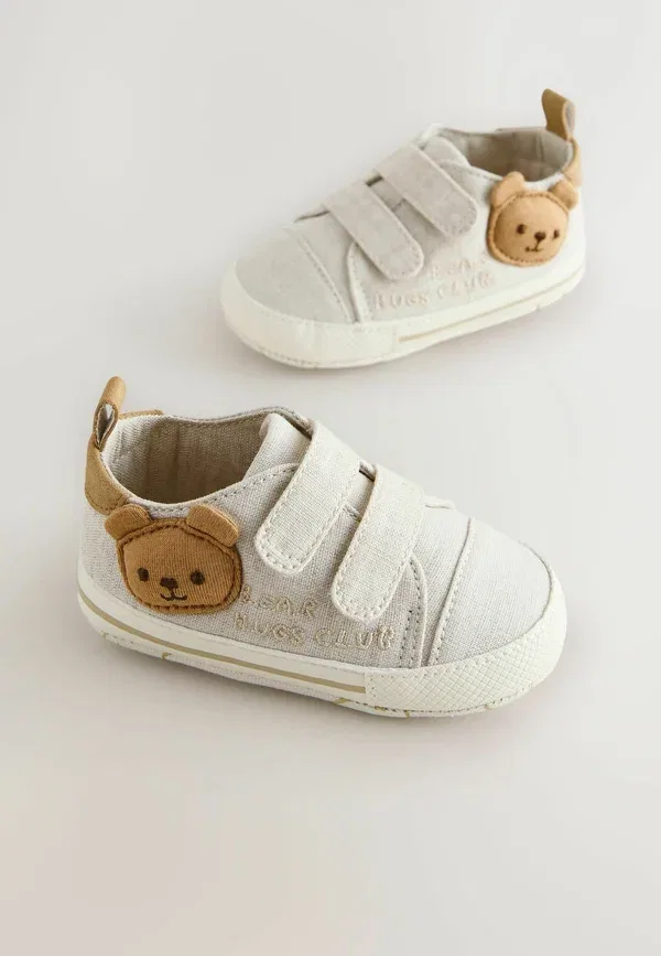 Ботинки синтетические Two strap pram shoes Next Neutral Bear, нейтральный — фото 2